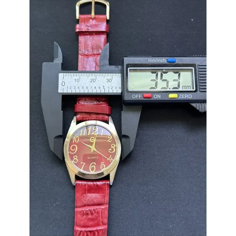 Gossip Gold Tone Case Red Dial And Band Women’s Quartz Watch